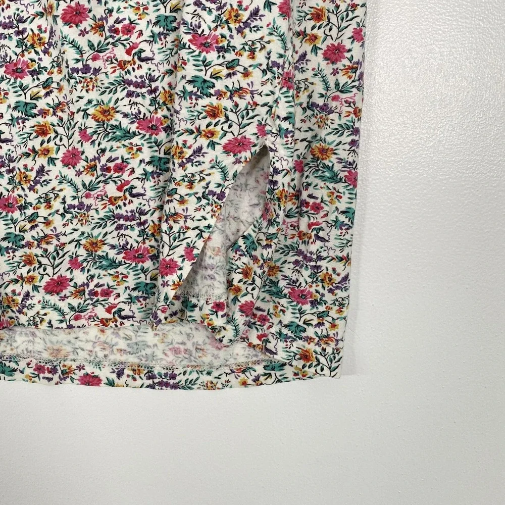 Victorias Secret Sleepshirt Womens Medium Floral 3/4‎ Sleeve Cotton Sleepwear